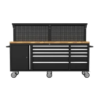 Mobile Werkbank mit Lochwand und Arbeits gallery