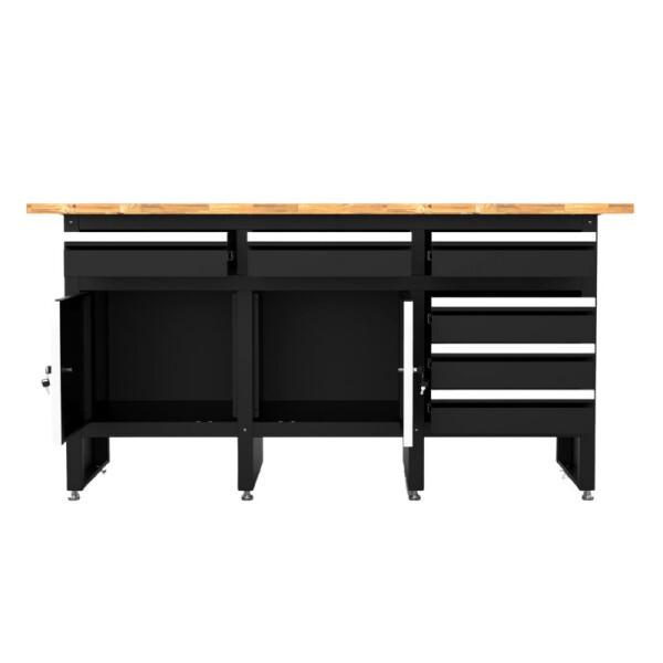 Emmtore Arbeitstisch 160x60cm Mit 6 Schubladen + Schrank – Stabil, 500 Kg Tragkraft