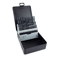 HSS-Standard Spiralbohrer Set DIN 338 (Metallbox) - 41 Bohre