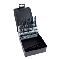 HSS-Standard Spiralbohrer Set DIN 338 (Metallbox) - 50 Bohre
