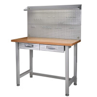 Werkbank mit Lochwand und Haken 1